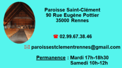 Bienvenue sur le site de la paroisse Saint-Clément de Rennes